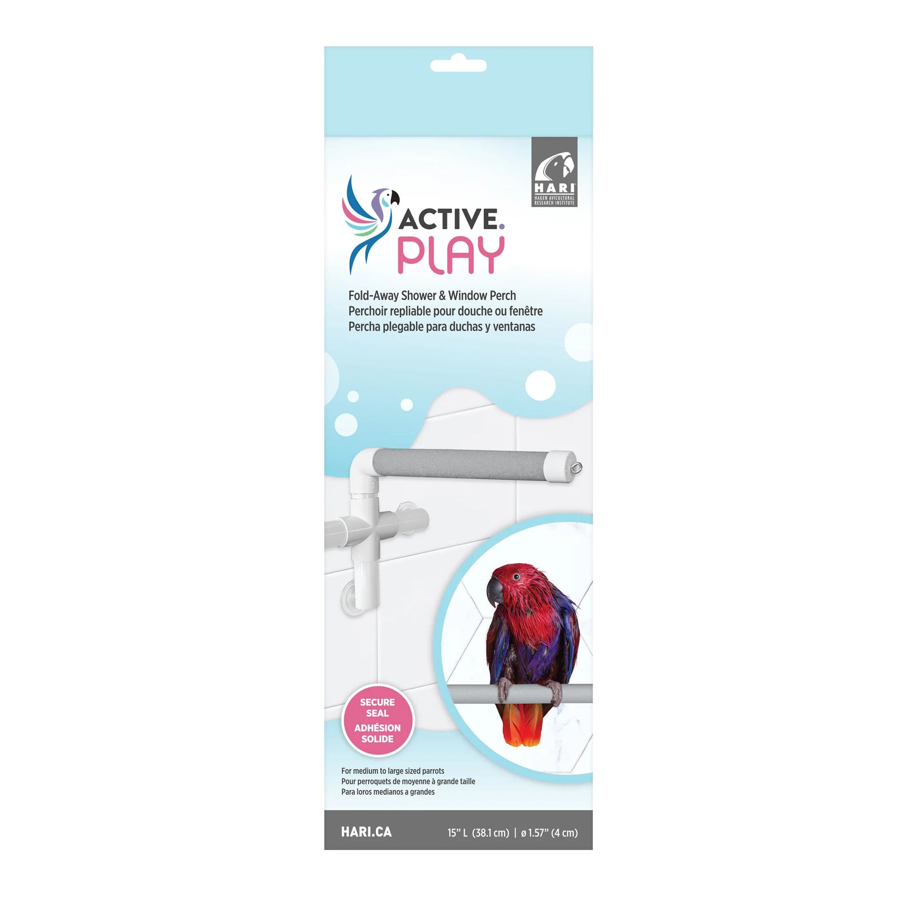 Hagen Pet Products - Active Play Fold-Away Shower & Window Perch