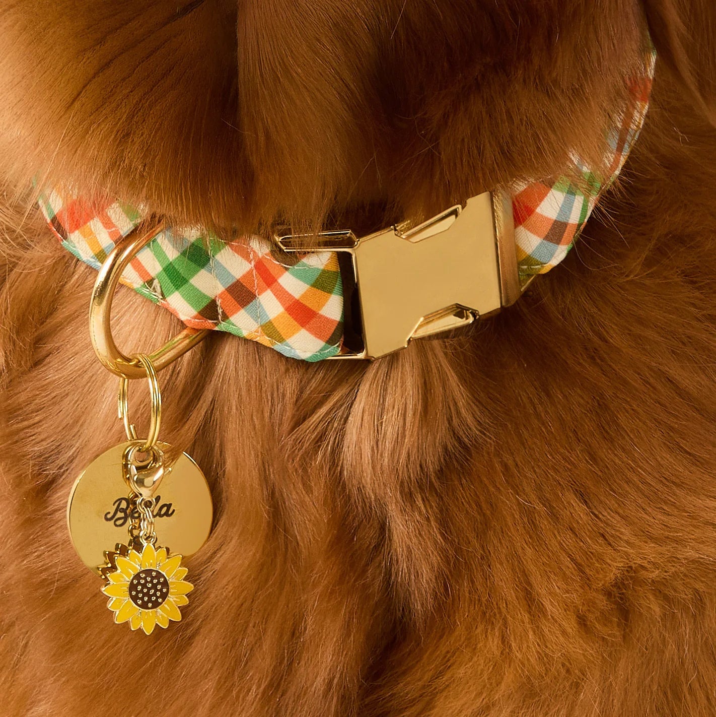 The Foggy Dog - Dog Charm Two Sided For Collar Sunflower