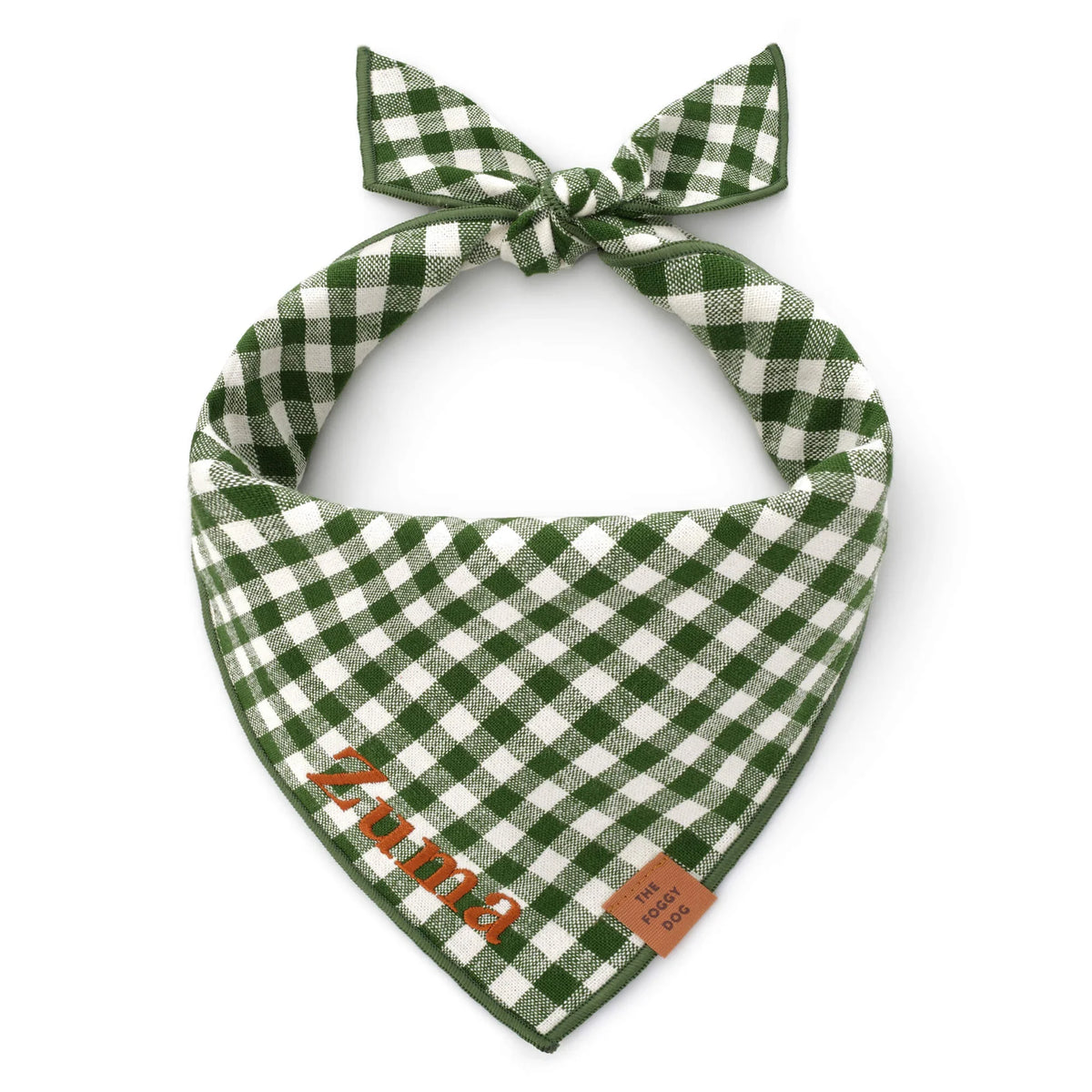The Foggy Dog - Bandana Dog Heather Taylor Home x TFD Mini Gingham Hunter Green
