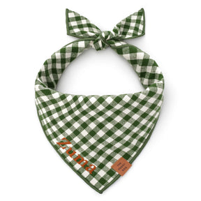 The Foggy Dog - Bandana Dog Heather Taylor Home x TFD Mini Gingham Hunter Green