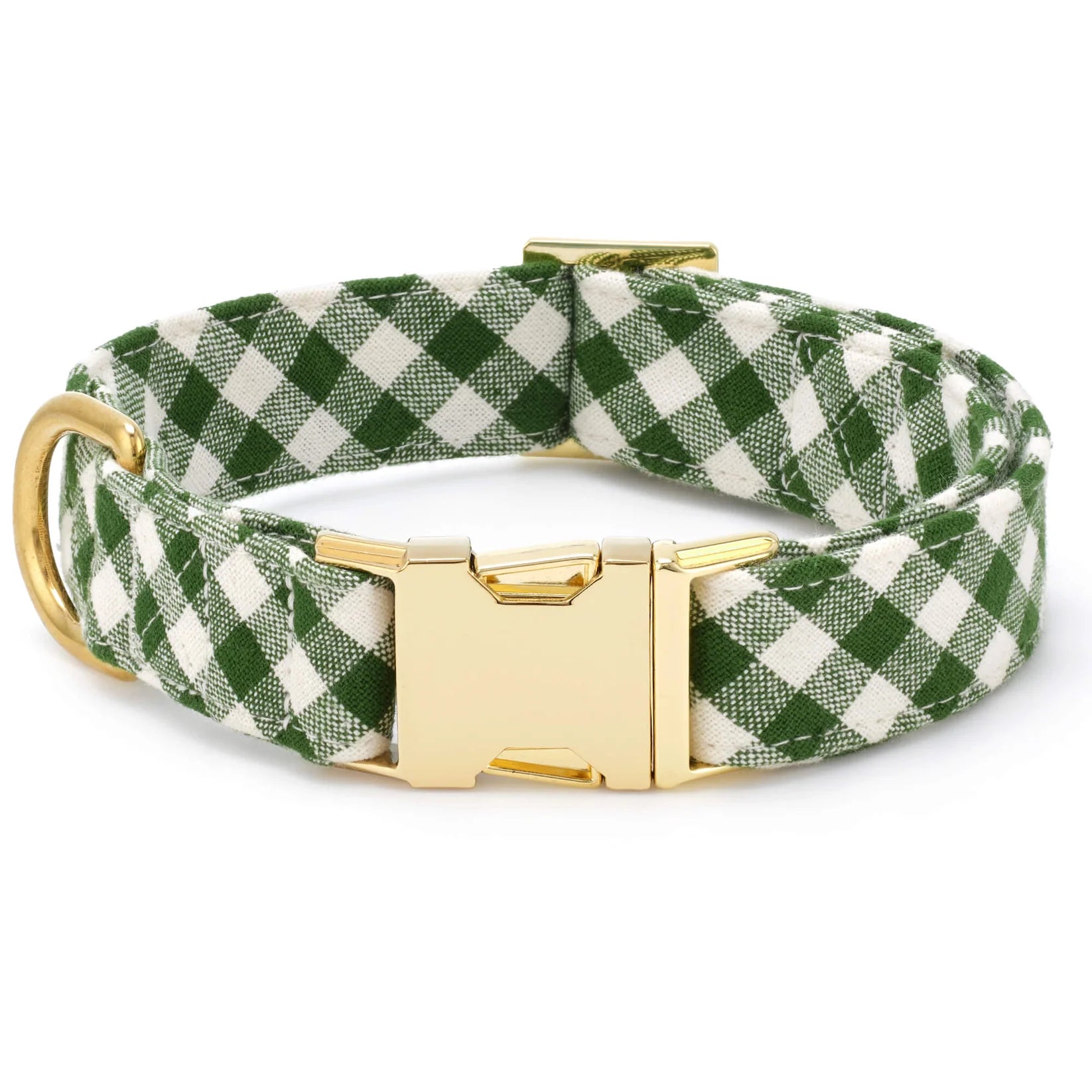 The Foggy Dog - Dog Collar Mini Gingham Hunter
