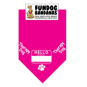 FunDog Bandanas - Dog Bandana Hello My Name Is