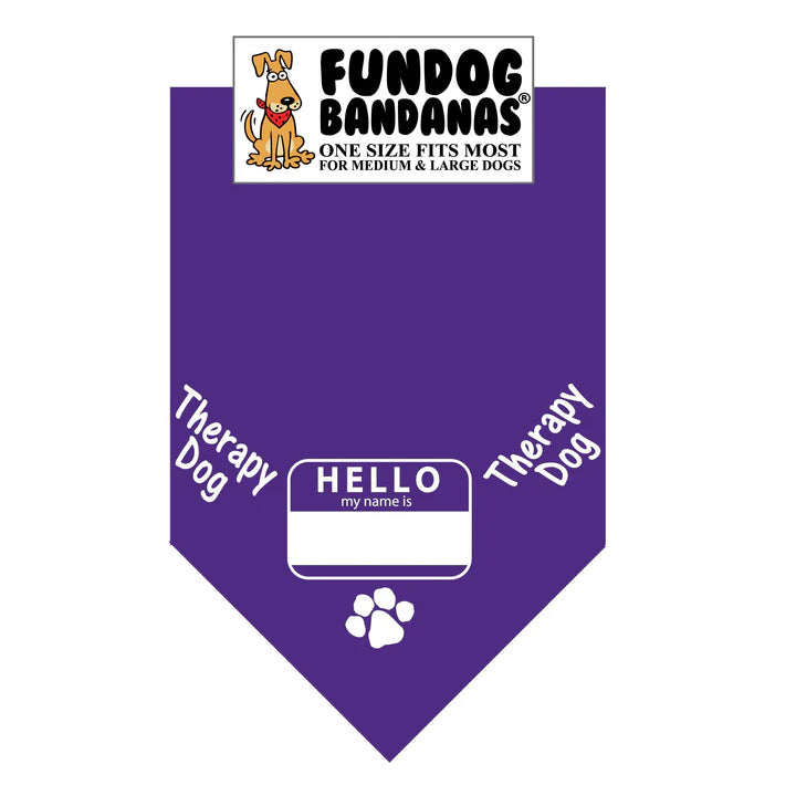 FunDog Bandanas - Dog Bandana Hello My Name Is