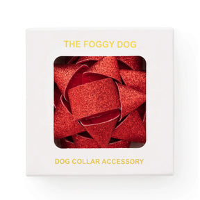 The Foggy Dog - Collar Attachment Red Gift Bow