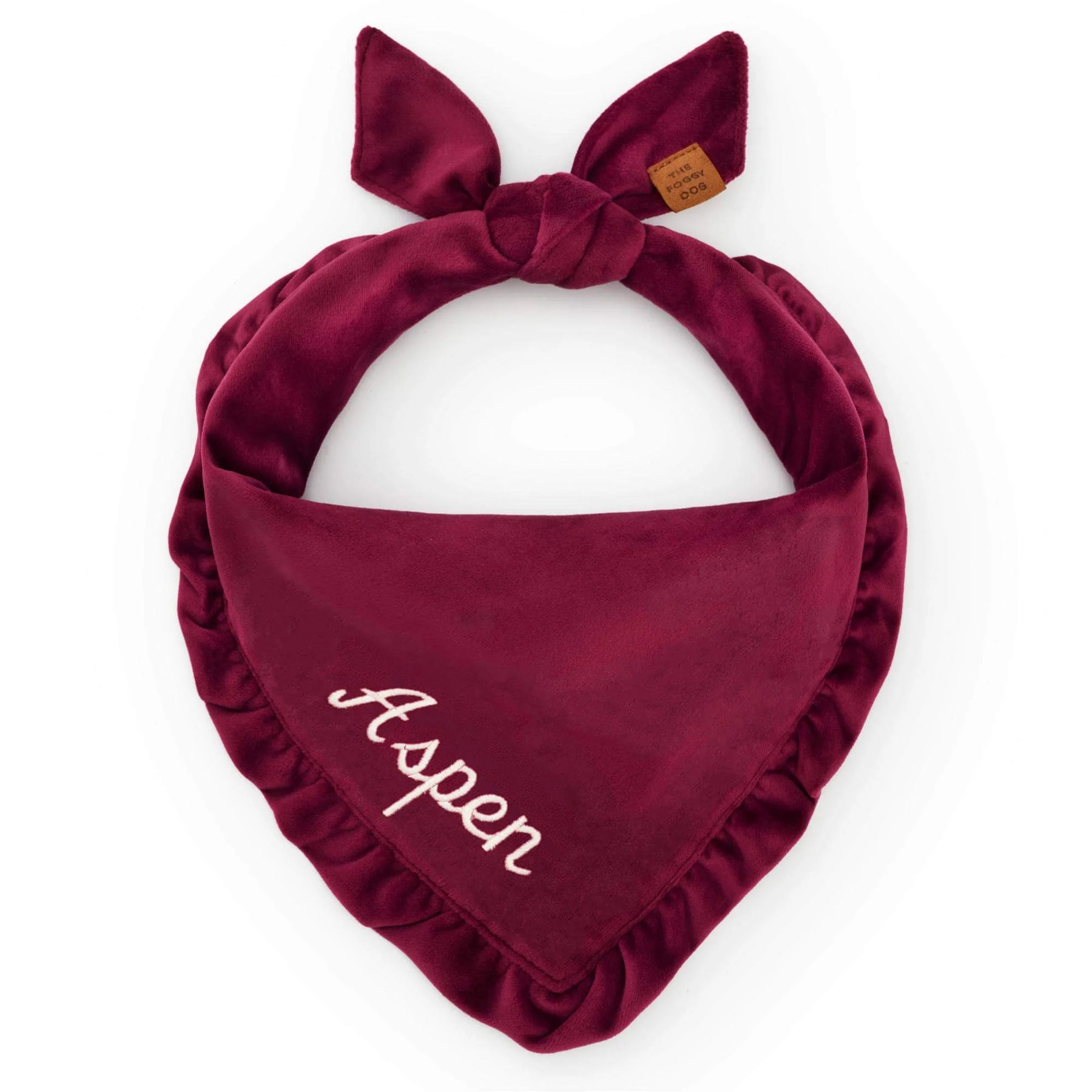 The Foggy Dog - Bandana Burgundy Velvet
