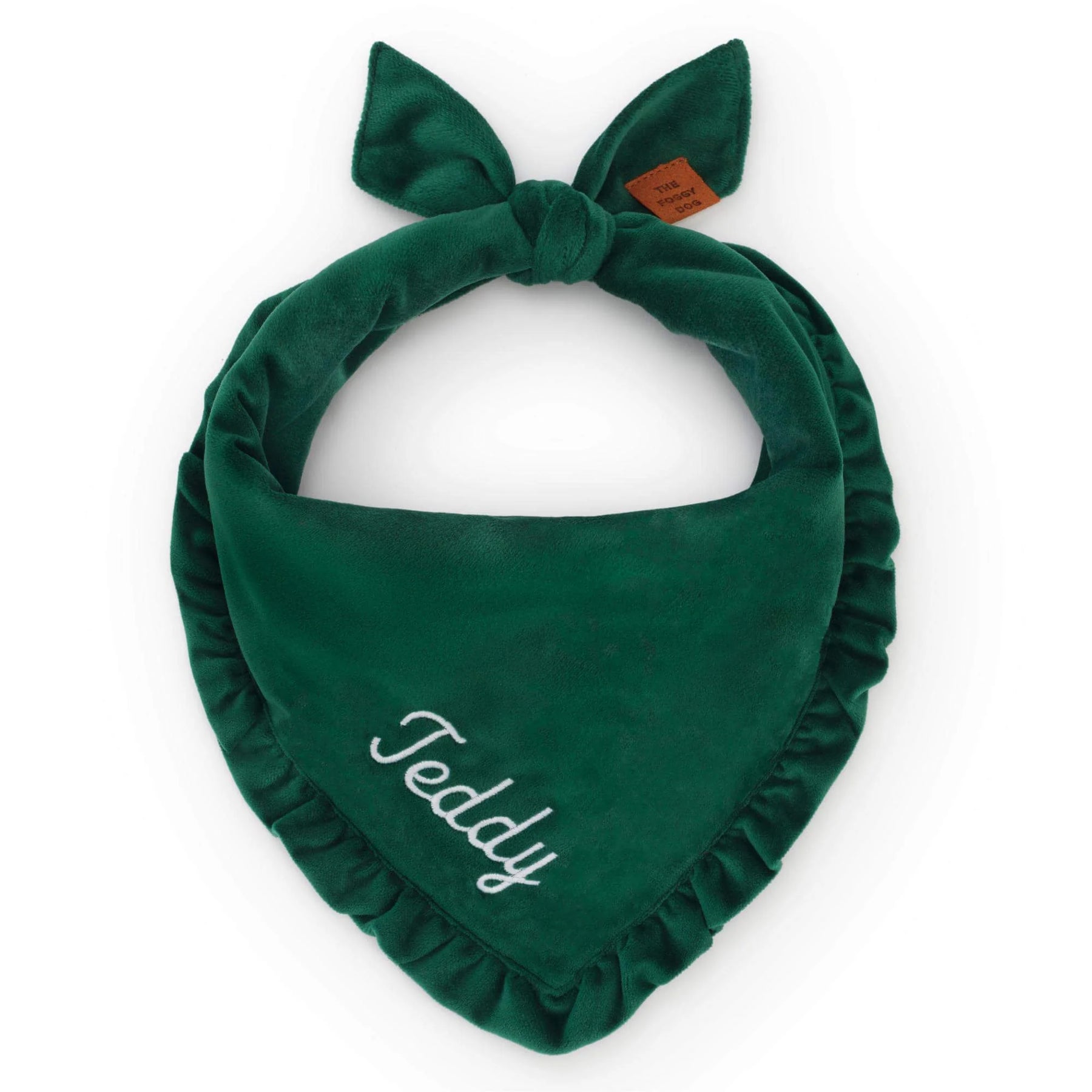 The Foggy Dog - Bandana Forest Green Velvet