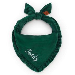 The Foggy Dog - Bandana Forest Green Velvet