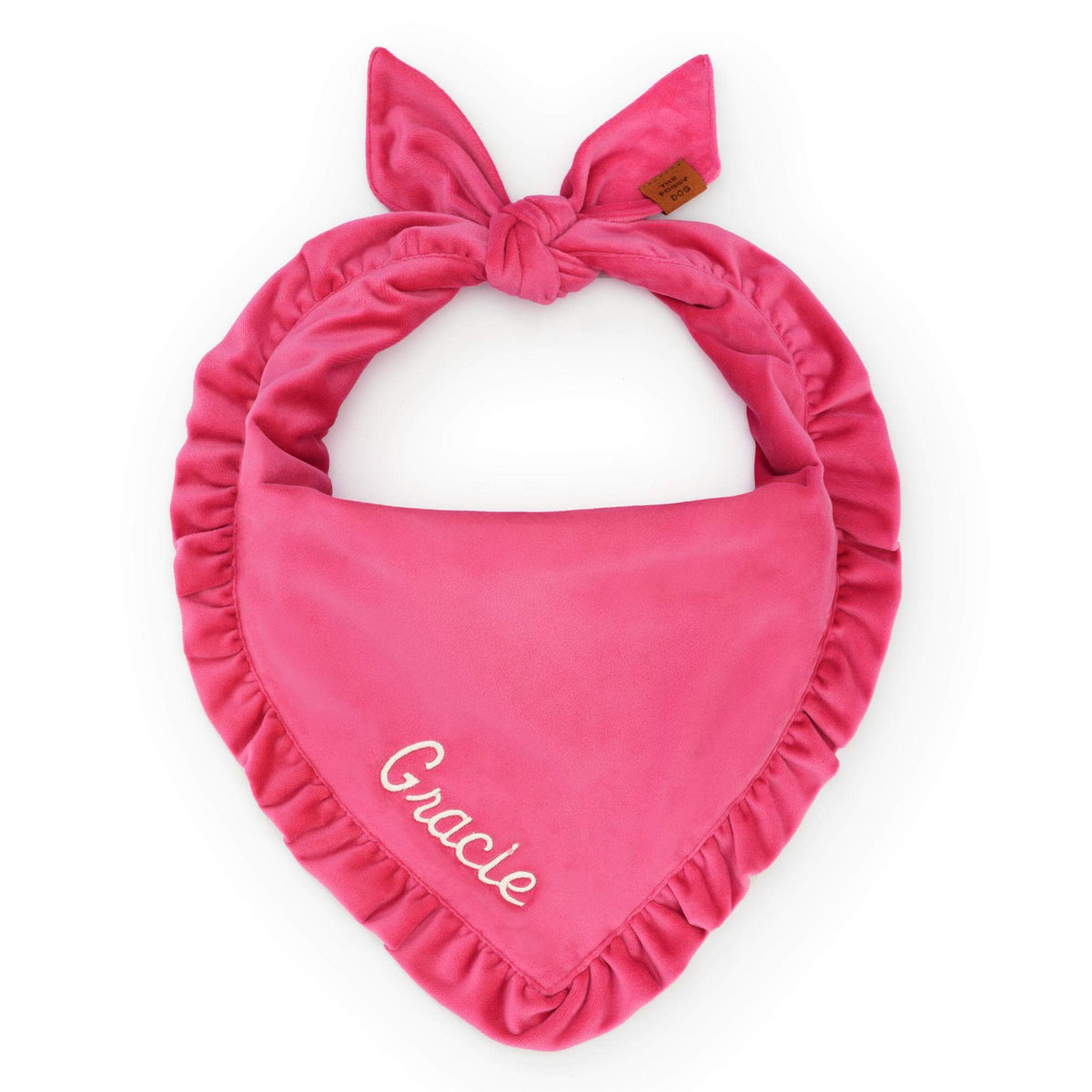 The Foggy Dog - Bandana Hot Pink Velvet