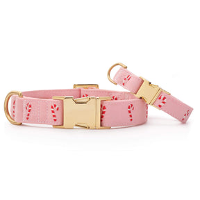 The Foggy Dog - Dog Collar Blush Pink Candy Cane