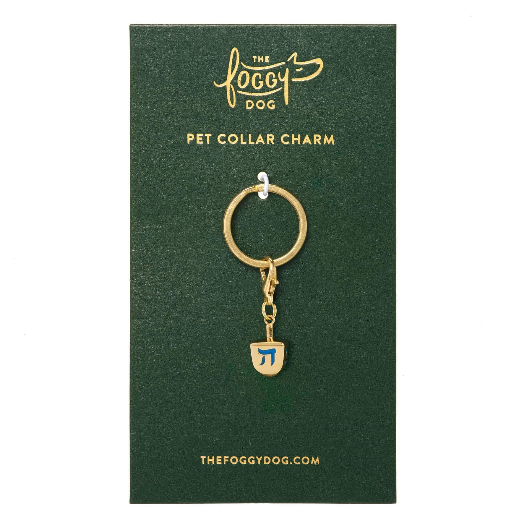 The Foggy Dog - Collar Charm Dreidel
