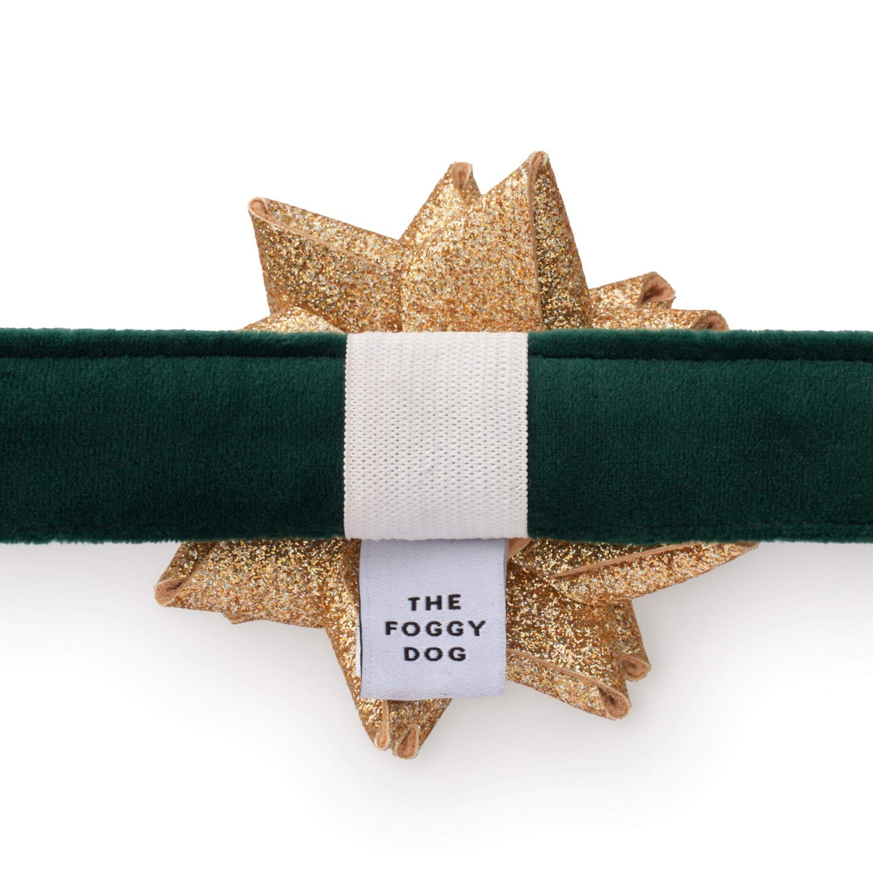 The Foggy Dog - Collar Attachment Gold Gift Bow