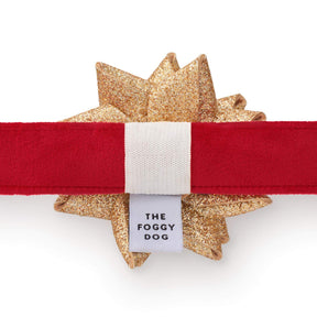 The Foggy Dog - Collar Attachment Gold Gift Bow