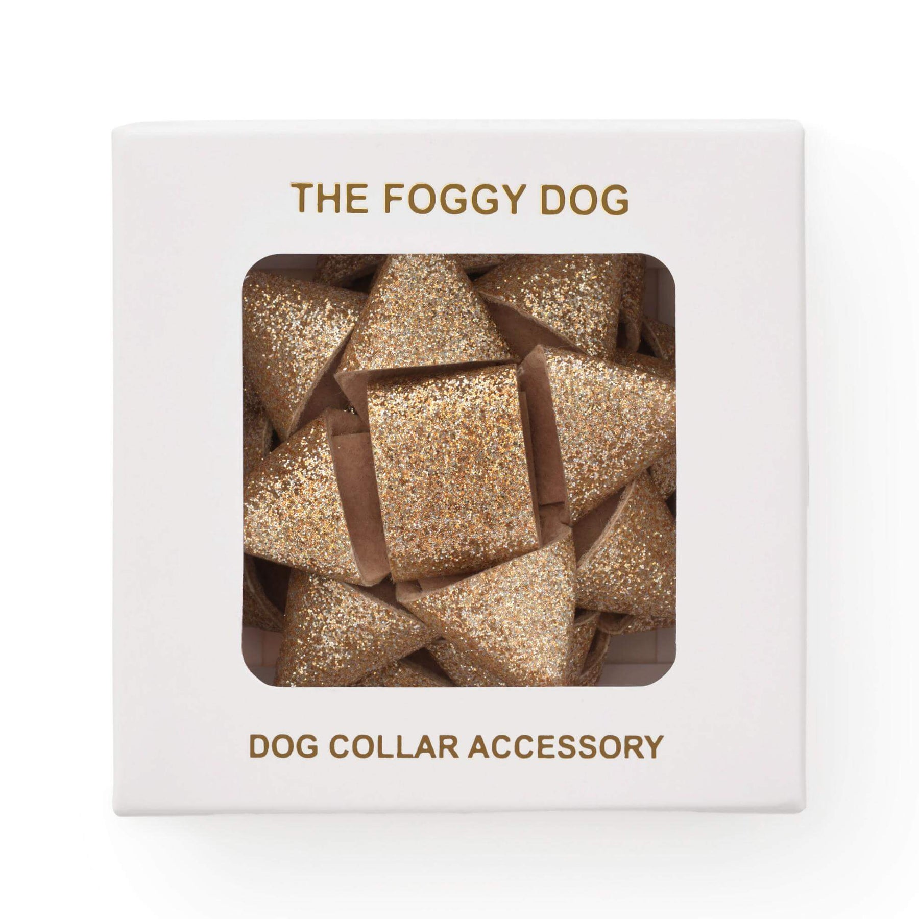 The Foggy Dog - Collar Attachment Gold Gift Bow