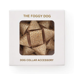 The Foggy Dog - Collar Attachment Gold Gift Bow