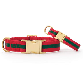The Foggy Dog - Dog Collar Noel Stripped Webbing