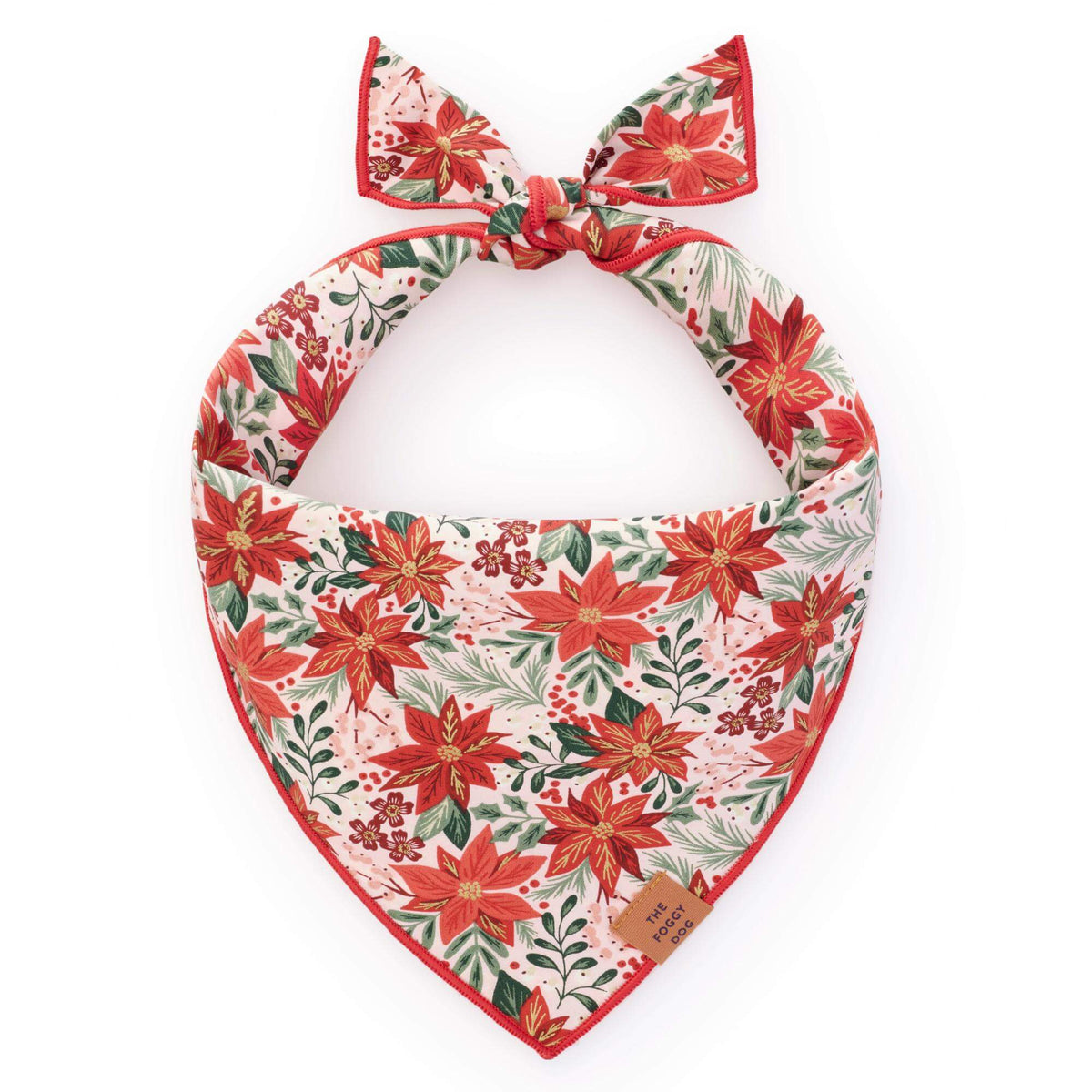 The Foggy Dog - Bandana Poinsettia
