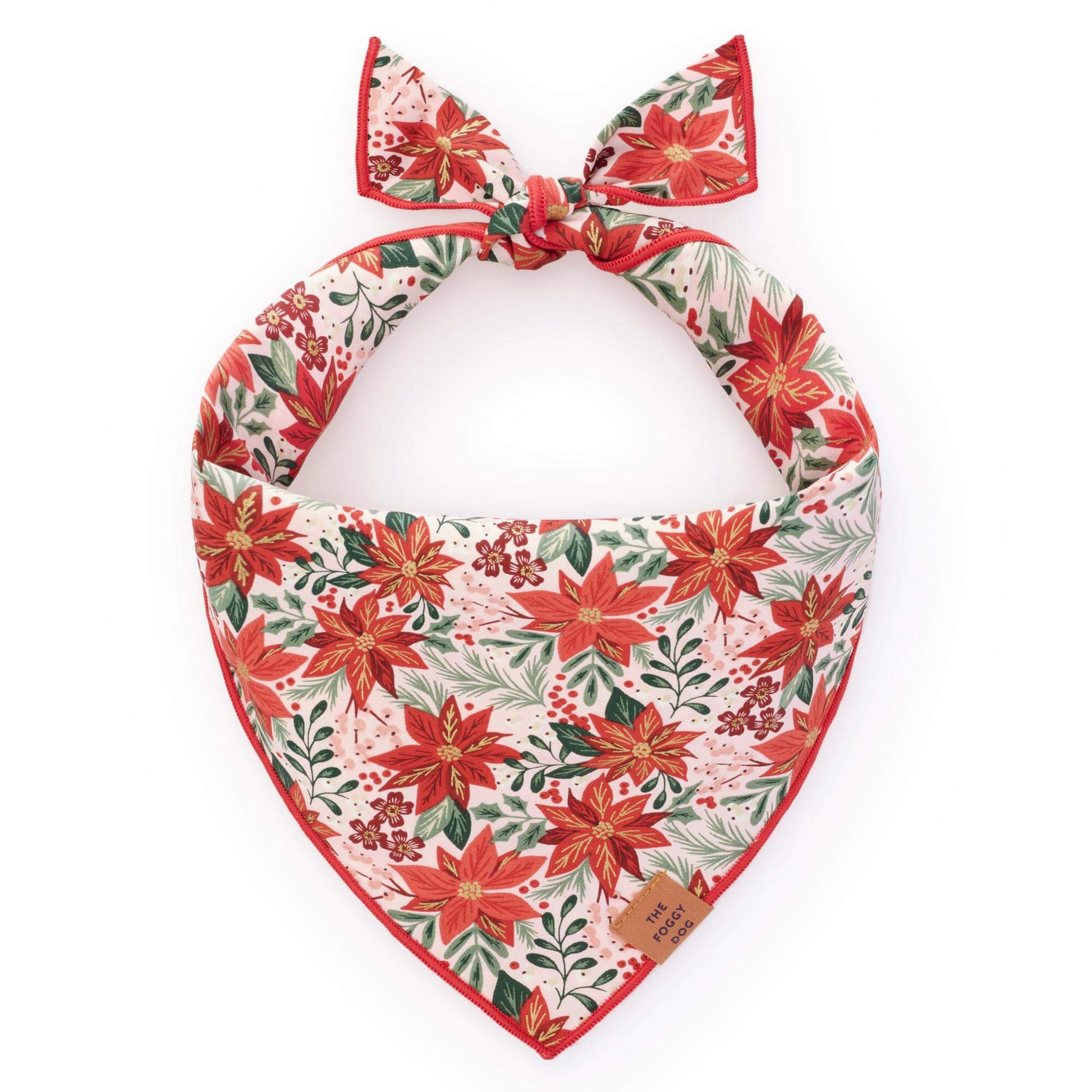 The Foggy Dog - Bandana Poinsettia