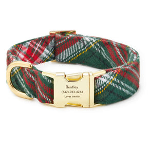 Foggy Dog - Dog Collar Holly Jolly Flannel - Southern Agriculture 
