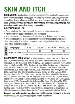 HomeoPet Skin & Itch Relief for Dogs, Cat, Bird, and Rabbit