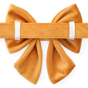 The Foggy Dog - Lady Dog Bow Honey Velvet Fall