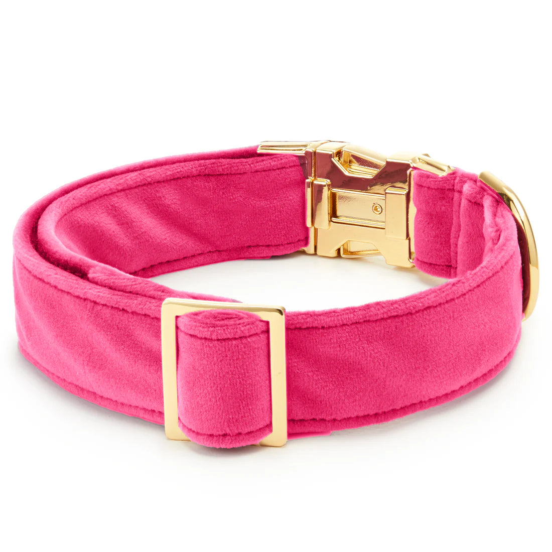 The Foggy Dog - Dog Collar Hot Pink Velvet