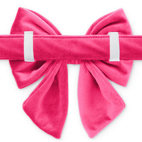 The Foggy Dog - Lady Dog Bow Hot Pink Velvet