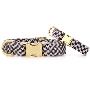 The Foggy Dog - Dog Collar Houndstooth Flannel