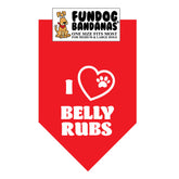 FunDog Bandanas - Dog Bandana I Love Belly Rubs