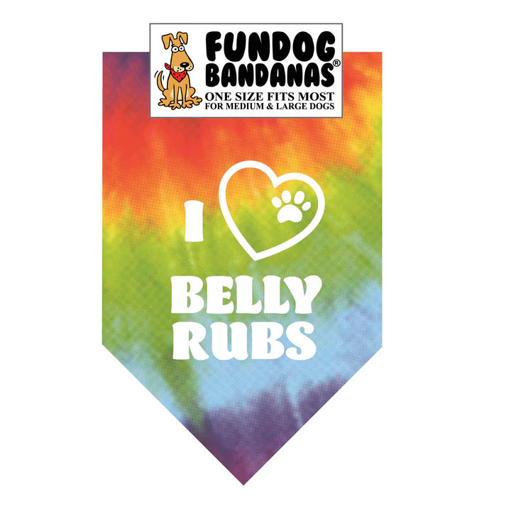FunDog Bandanas - Dog Bandana I Love Belly Rubs