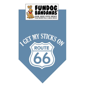 FunDog Bandanas - Dog Bandana I Get My Sticks on Route 66