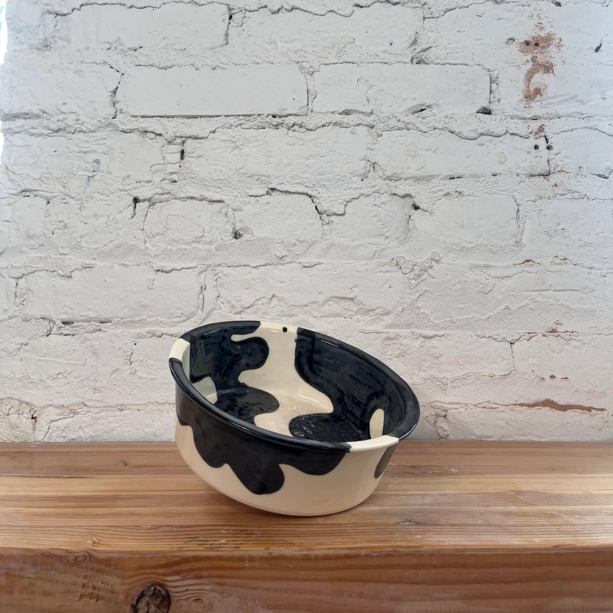Rise & Shine Ceramics - Cow Print Dog Bowl