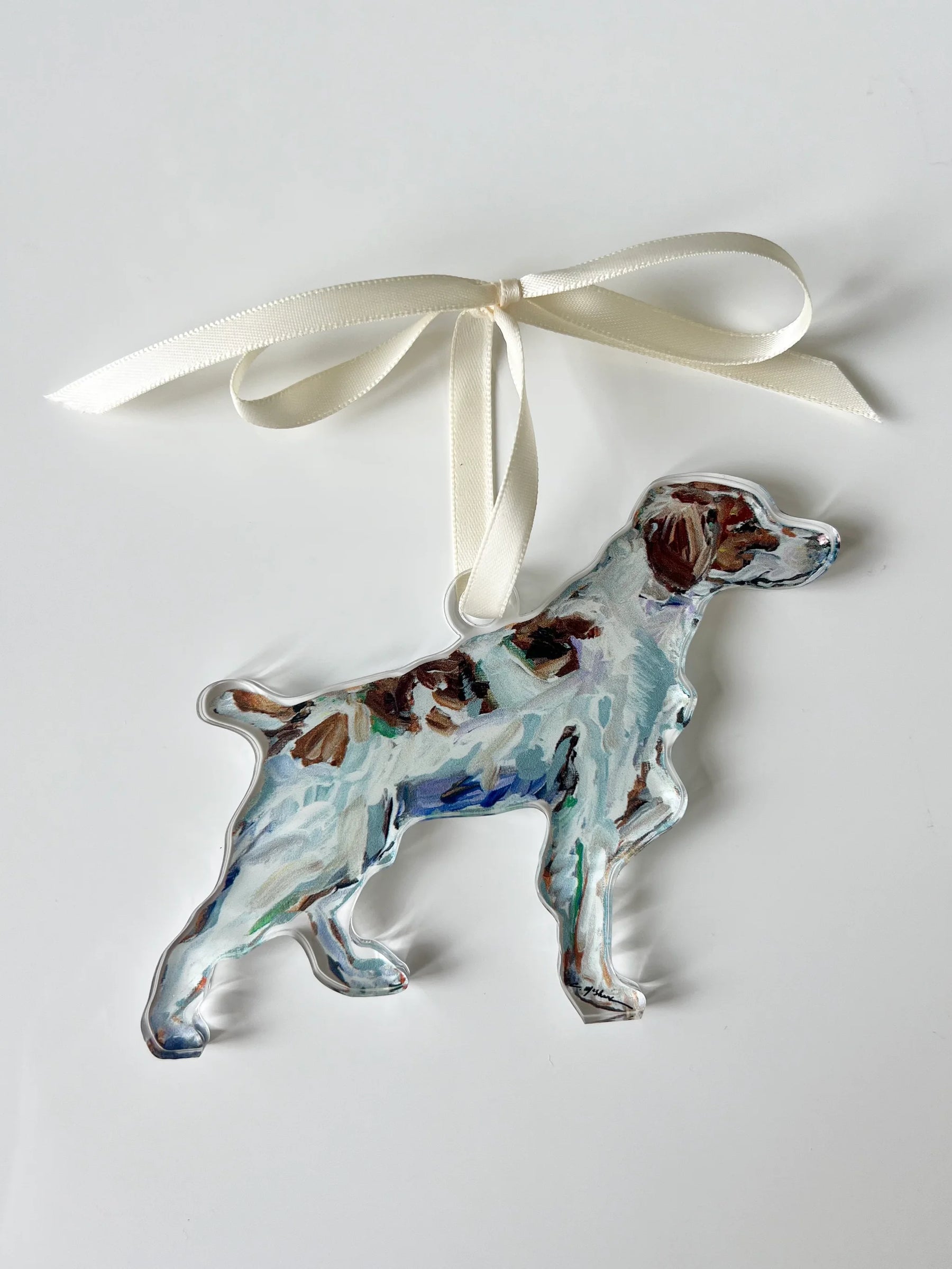 Chelsea McShane Art - Ornament Brittany Spaniel