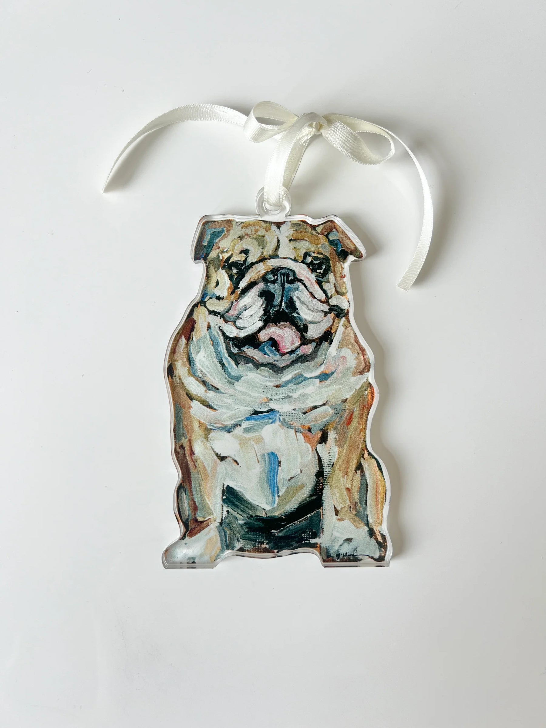 Chelsea McShane Art - Ornament Bulldog