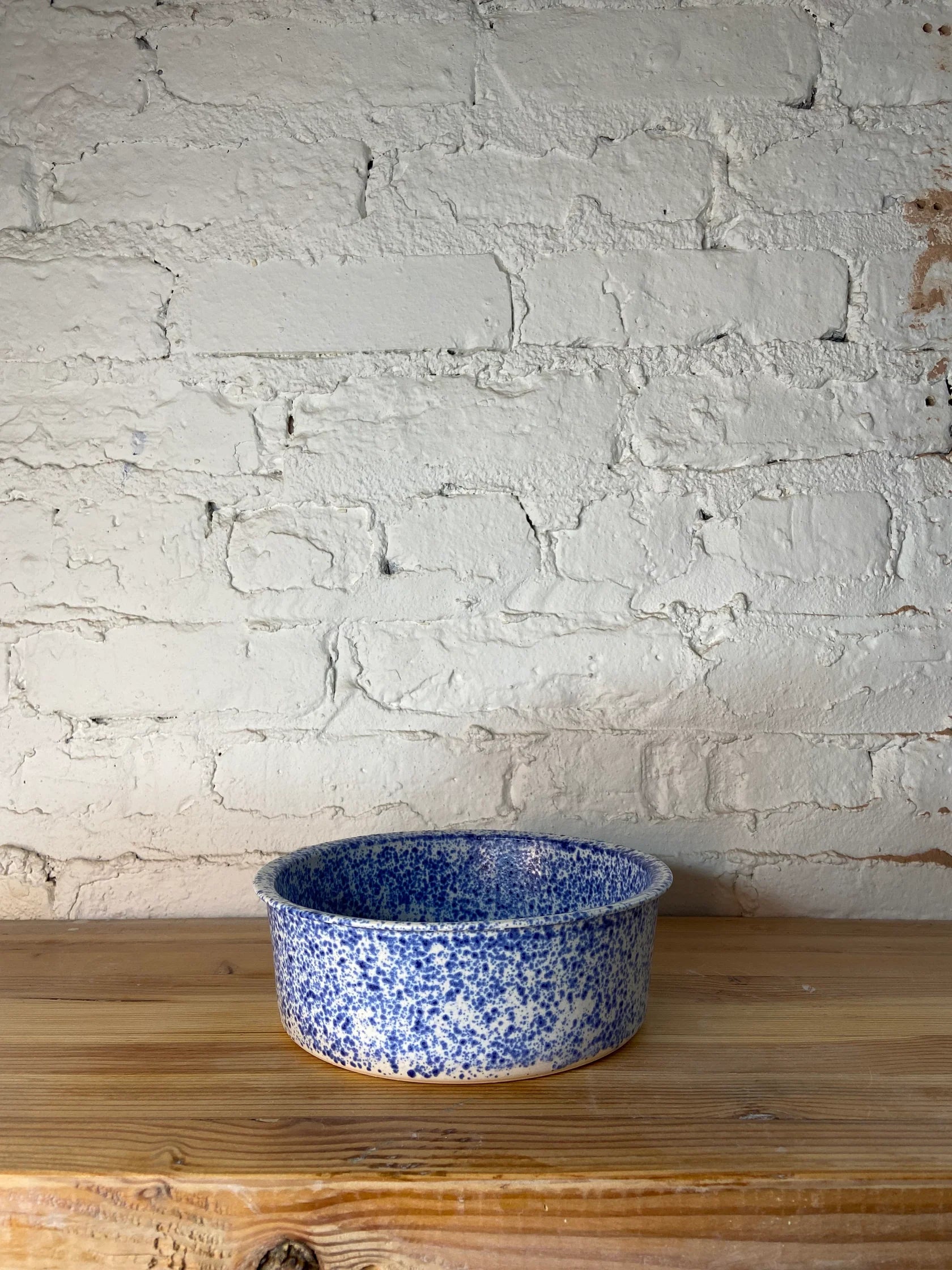 Rise & Shine Ceramics - Blue Speckle Dog Bowl