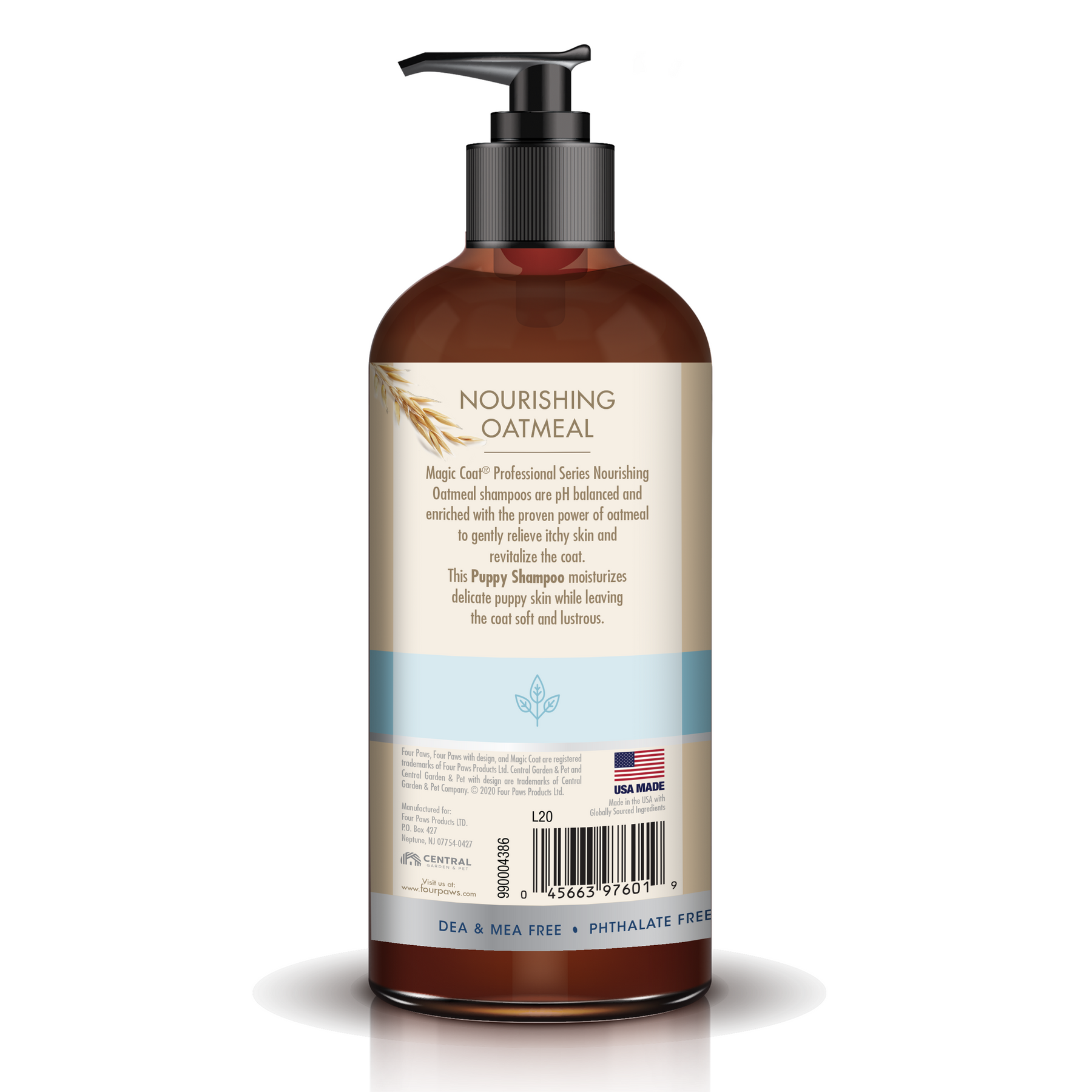 Four Paws - Professional Series Nourishing Oatmeal - Dog Whitening Shampoo 16 oz.