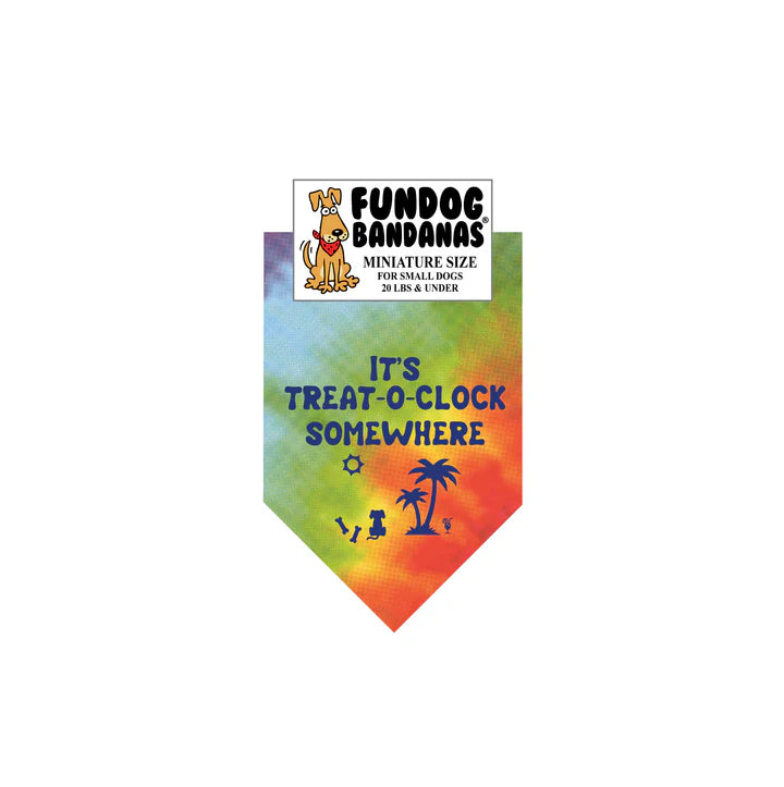 FunDog Bandanas - Dog Bandana It's Treat-O-Clock Somewhere