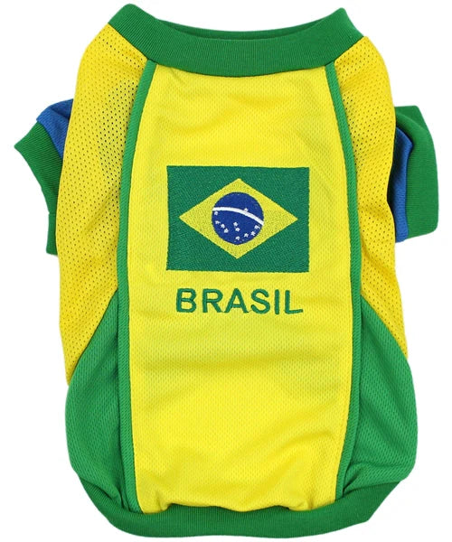 Parisian Pet - Dog Jersey Team Brazil Soccer