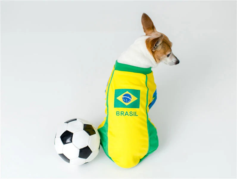Parisian Pet - Dog Jersey Team Brazil Soccer