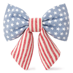 The Foggy Dog - Lady Dog Bow Stars & Stripes