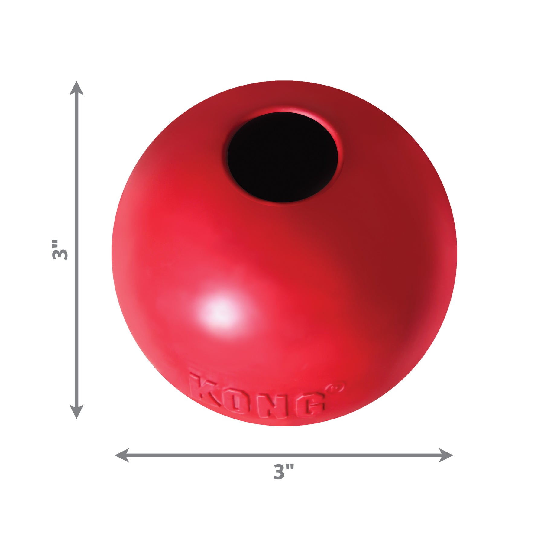 KONG - BALL With HOLE Red M/L