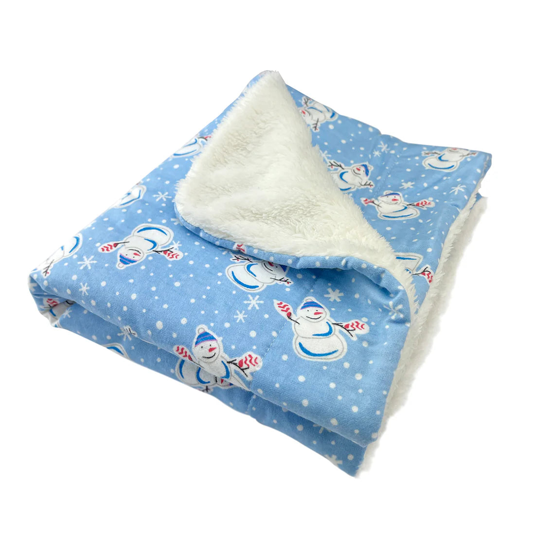 Klippo - Ultra-Plush Blanket Flannel Snowman and Snowflakes
