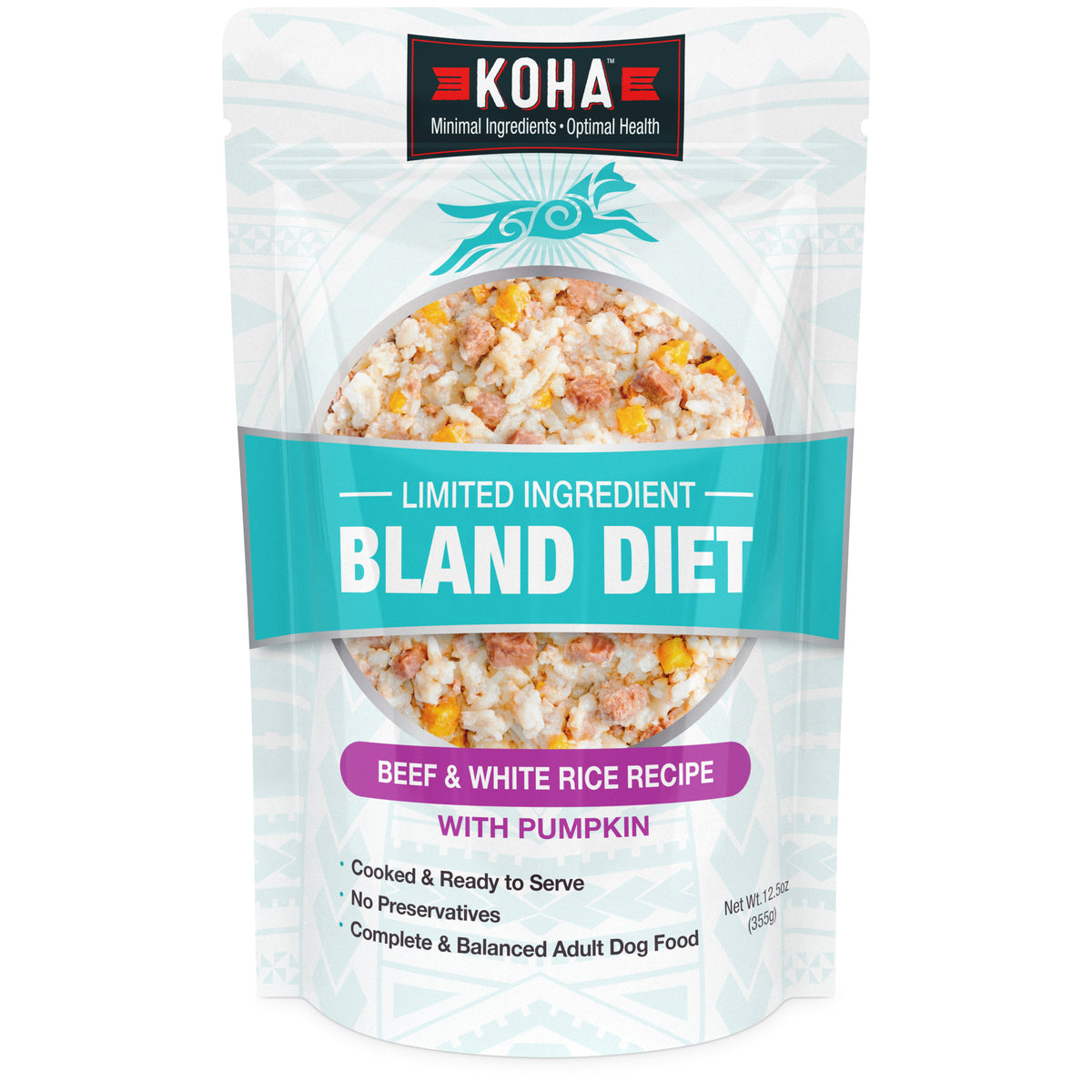 KOHA - Bland Diet Beef & Rice Pouches Wet Dog Food 12.5 ounces - Southern Agriculture 