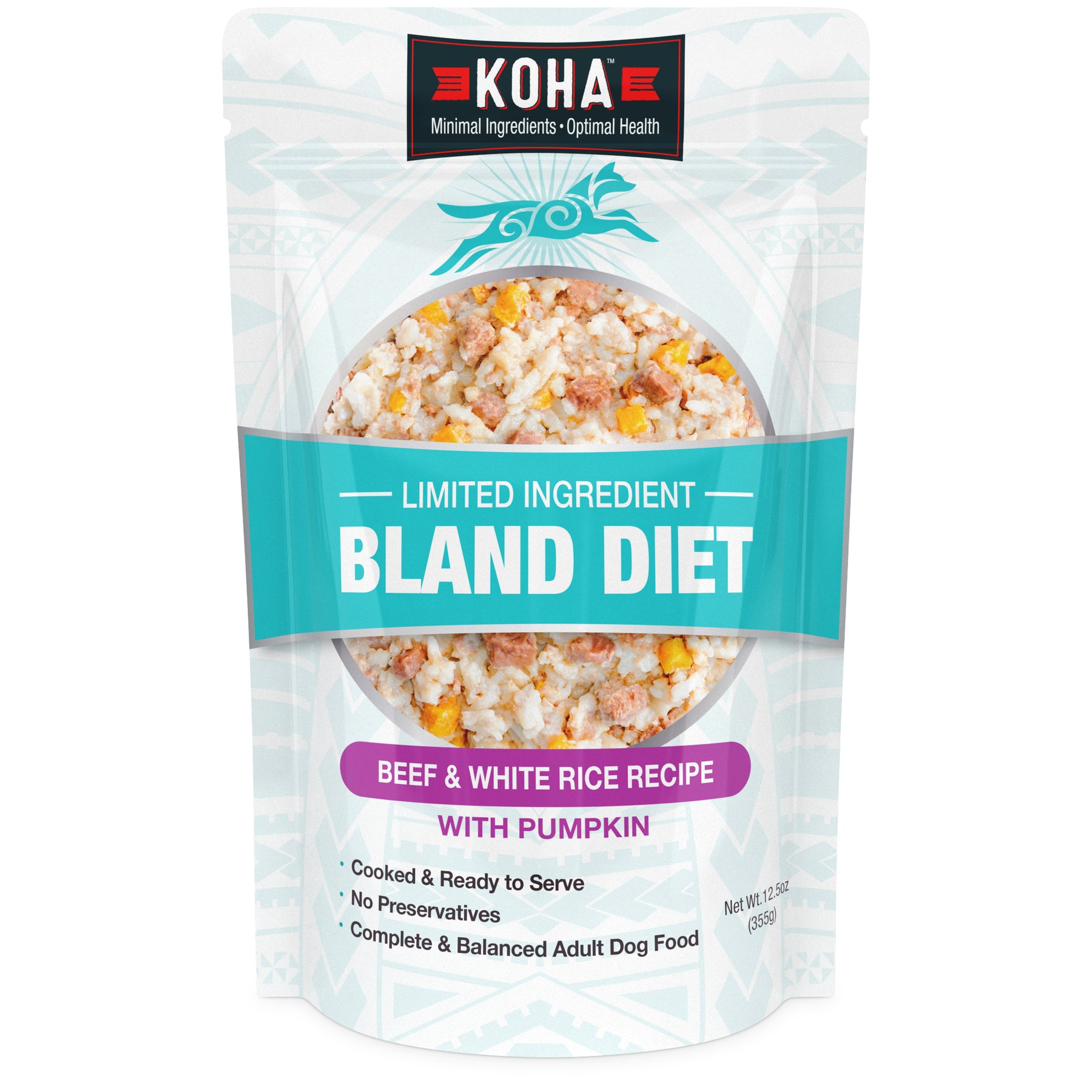 KOHA - Bland Diet Beef & Rice Pouches Wet Dog Food 12.5 ounces - Southern Agriculture 