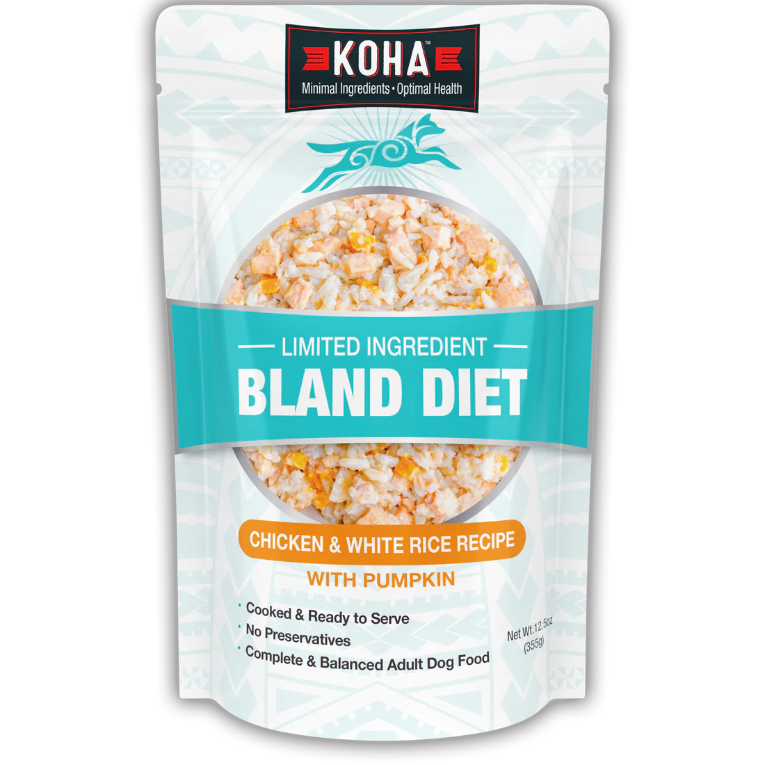 KOHA - Bland Diet Chicken & Rice Pouches Wet Dog Food 12.5 ounces - Southern Agriculture 