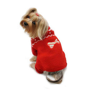 Klippo Pet - Holiday Sweater Bodysuit Candy Cane Bone