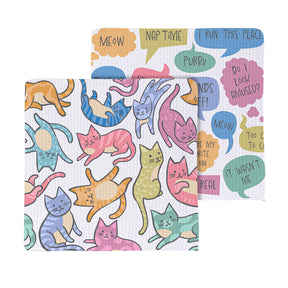 Evergreen Enterprises - Dish Cloth Quick Dry Cat Thoughts
