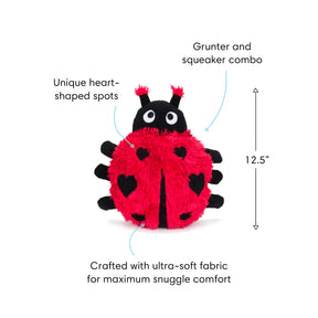 fabdog - Fluffy Ladybug Dog Toy