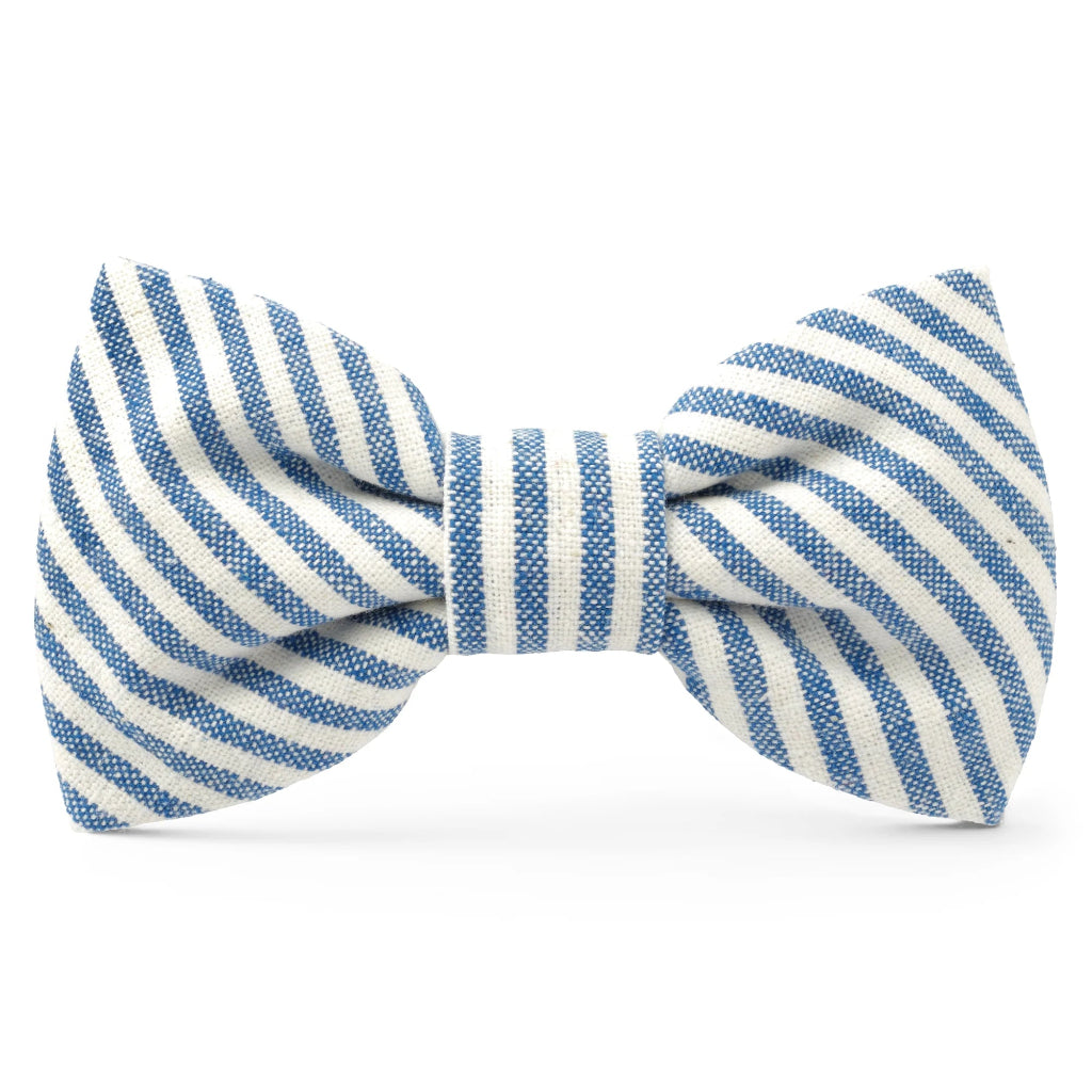 Foggy Dog - Dog Bow Tie Lake Blue Stripe
