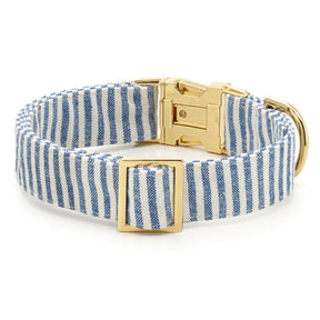 The Foggy Dog - Dog Collar Lake Blue Stripe - Southern Agriculture 