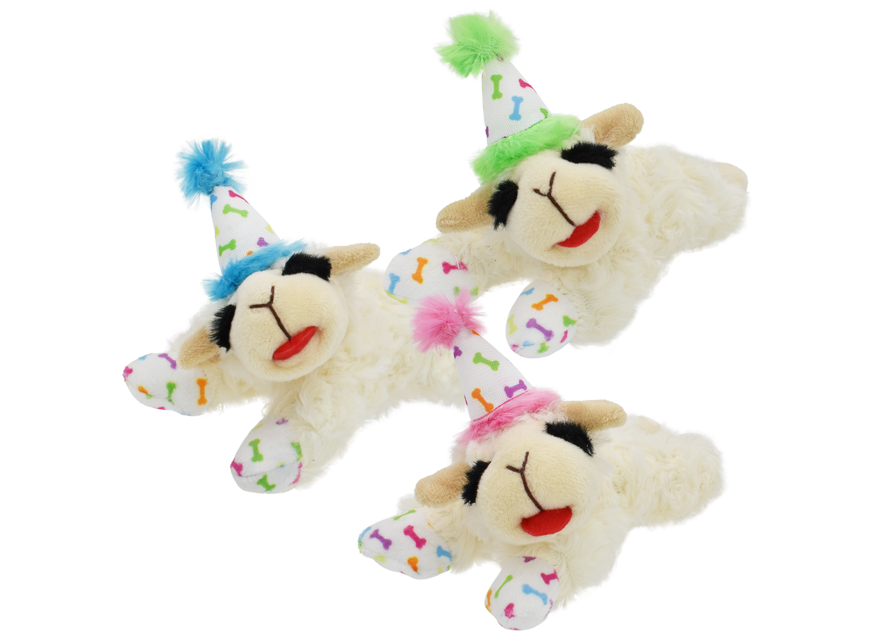 Multipet - Lamb Chop with Birthday Hat Dog Toy